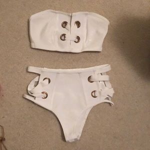 Never worn, high-waisted Fashion Nova Bikini